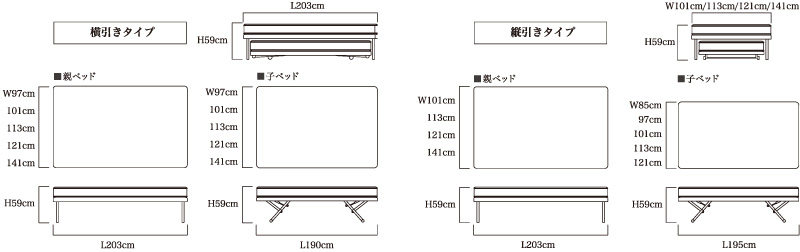 ペアベッド図